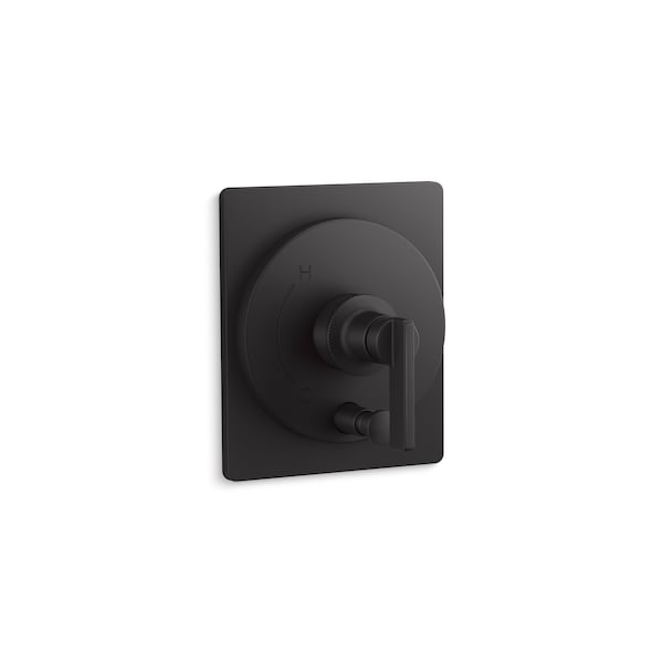 Rite-Temp Valve Trim With Push-Button Diverter in Matte Black